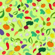 Seamless pattern color vegetables background