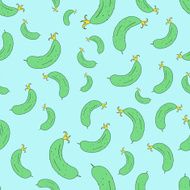 Cucumber seamless pattern vector illustration