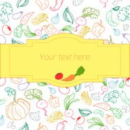 Fresh vegetables with placeholder for text N2