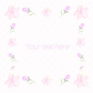 Floral frame for text watercolor vector