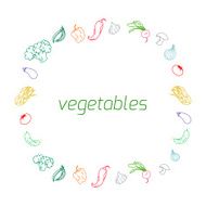 Vegetables text background