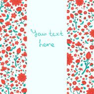 Flowers text placeholder both sides red color N2