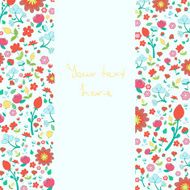 Flowers text placeholder both sides N2