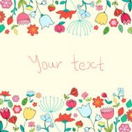 Placeholder card text flowers vector illustration N2