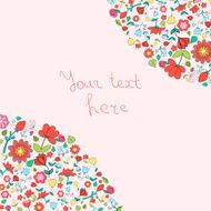 Flowers text placeholder corner N2