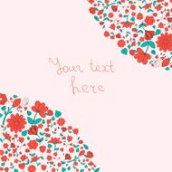 Flowers text placeholder corner vector N2
