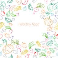Text placeholder healthy vegetables background