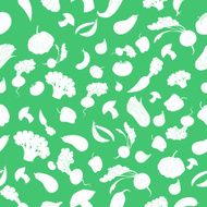 Seamless pattern green vegetables background