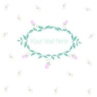 Spring floral circle ornament with text N4