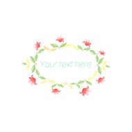 Spring floral circle ornament with text N5