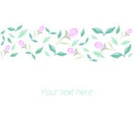 Spring floral ornament with text placeholder