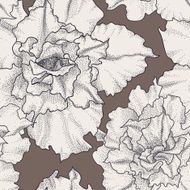 Hand drawn vintage seamless floral pattern
