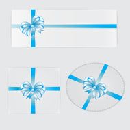 Blue bows ribbons and gifts