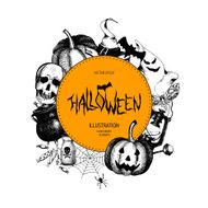 Vintage background for halloween isolated on white