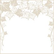 Autumn pattern with maple leaves Template for cut