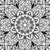 Vector cover with black ornaments