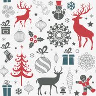Christmas and New Year&#039;s seamless pattern N14