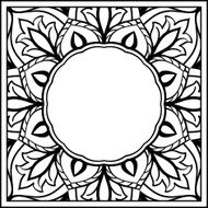 Sketch for floral frame