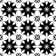 Black and white geometric seamless pattern abstract background N10