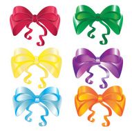 Set of nice bows vector illustration