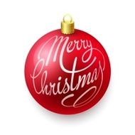 Christmas balls on white background N3