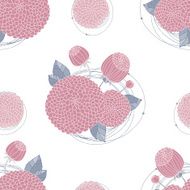 Seamless texture with asters N9