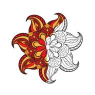 Zentangle stylized Arabic Indian round Mandala for adult colori N2