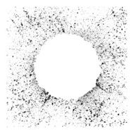 Ink blots white circle