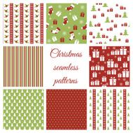 Set of Christmas seamless patterns N6