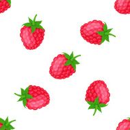 Seamless pattern with raspberries N2
