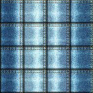 Patchwork frayed jeans