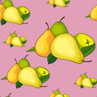 Seamless pattern pear