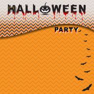 Halloween party with seamless pattern background