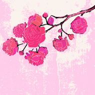 Hand drawn brunch with peony and copy space N2