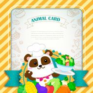 adorable animal card template N2