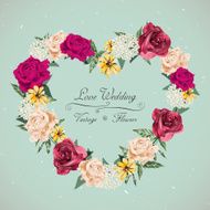 romantic floral wedding invitation design