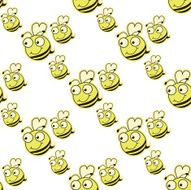 Seamless pattern with bee honeycombs on a white background
