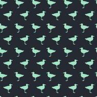 Seamless pattern with seagull silhouettes N2
