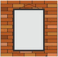 Seamless brick wall frame