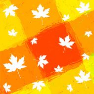 Autumnal Maple Leaf on a splash background