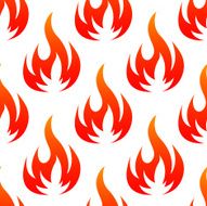 Red and orange fire flames seamless pattern