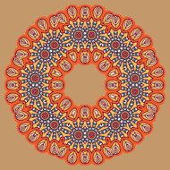 colored circular ornament in Oriental style