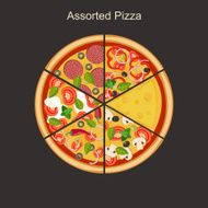 Assorted pizza