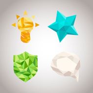 Set of polygonal geometrical figures N3
