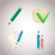 Set of polygonal geometrical figures N4