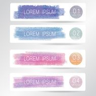 Light blue pink violet vintage number banner