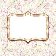 Frame labels on background with autumn leaves