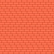 Red brick wall seamless Vector illustration background