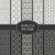 Set of line polygon abstract hipster seamless pattern Geometric figures