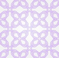 Seamless abstract white pattern with violet fancy ornament